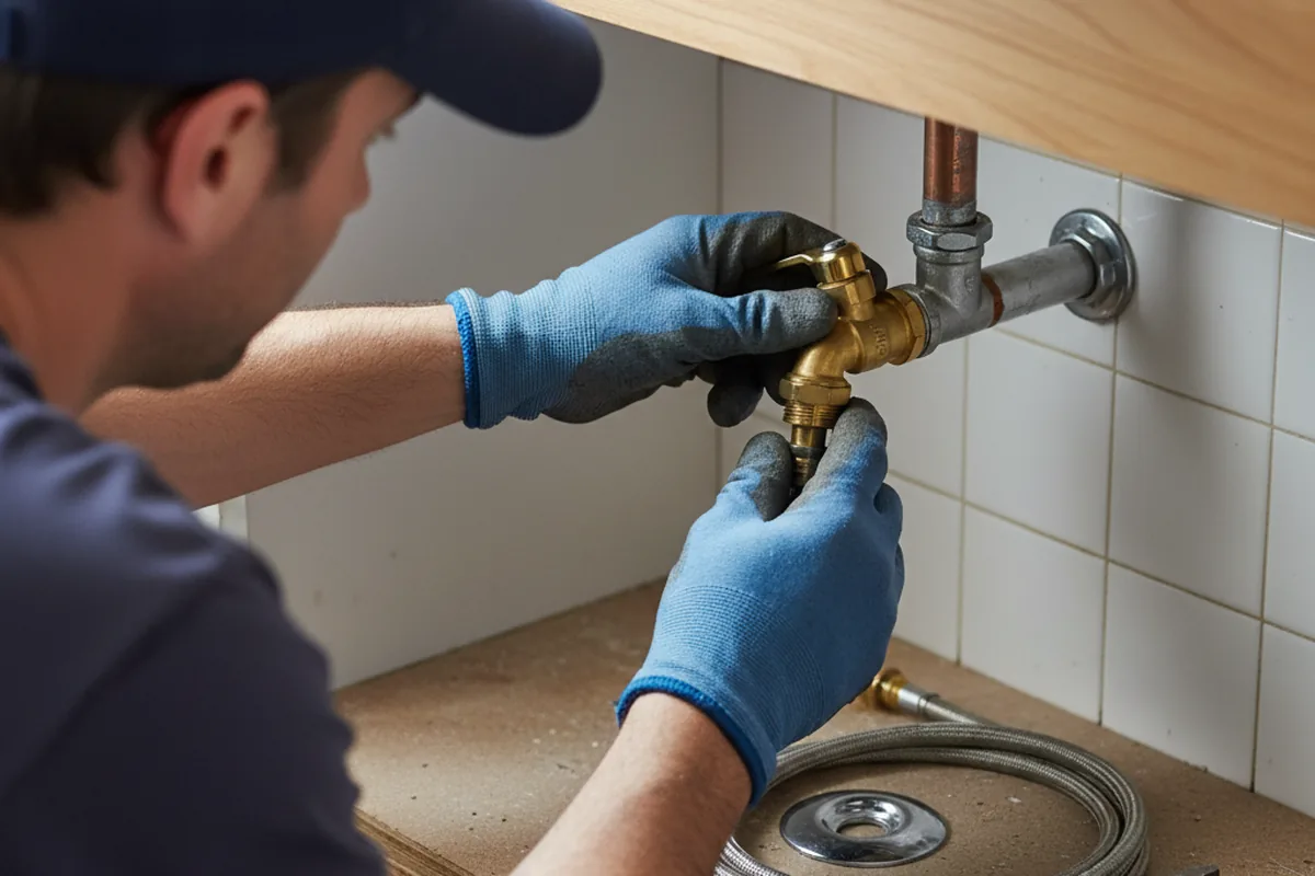 Shutoff valve and fitting work during Faucet and Fixture Repair in Tallulah Falls